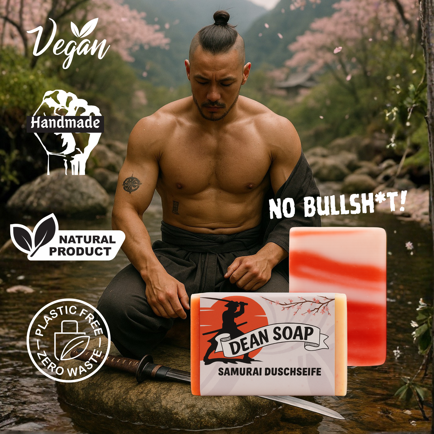 Samurai Soap – Duschseife mit Kirschblütenduft