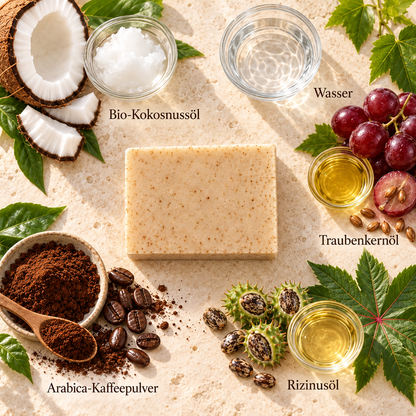 Magic Marzi-Pan – Duschseife mit Marzipanduft & Kaffeepeeling