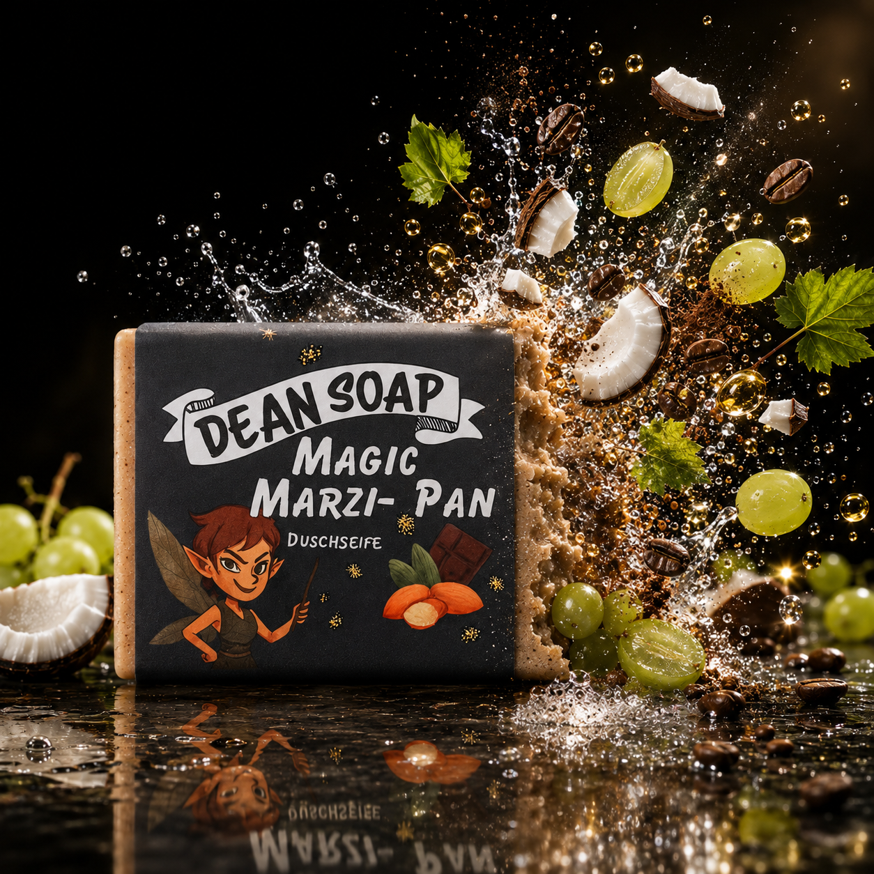 Magic Marzi-Pan – Duschseife mit Marzipanduft & Kaffeepeeling