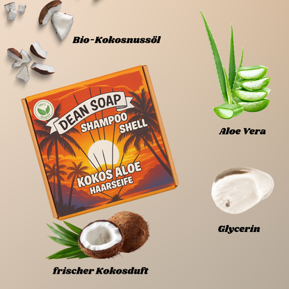 Shampoo Shell – Festes Shampoo mit Aloe & Kokosduft