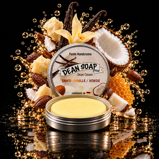 Dean Cream – Feste Handcreme mit Vanille-Kokosduft